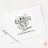 Kiekenblad Vierkante Sticker (Envelop)