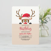 Kiekende Rendieren Kaart (Staand voorkant)