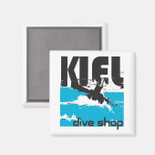 Kiel Dive Shop Magnet Magneet (Voorkant / Achterkant)