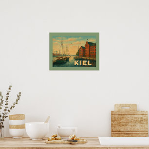 Kiel Duitsland Stad Kunst Poster