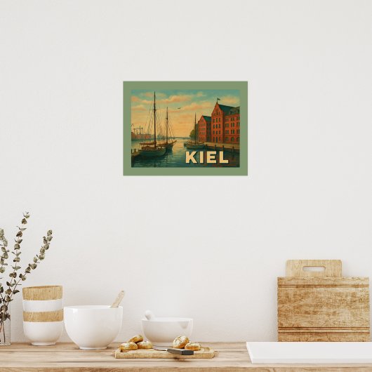 Kiel Germany City Art Poster (Keuken)