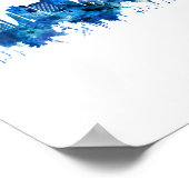 Kiel Germany Skyline Blue Poster (Hoek)