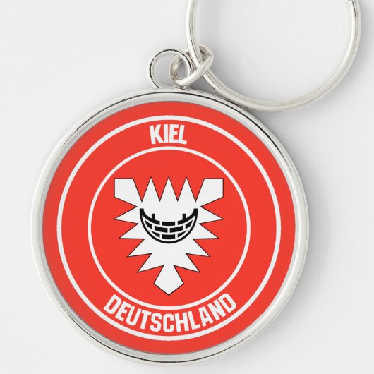 Kiel Round Emblem Sleutelhanger (Voorkant)