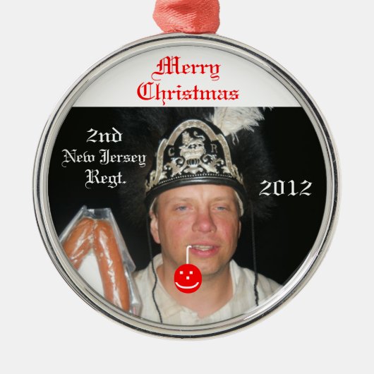 Kielbasa Kerstmis Metalen Ornament (Voorkant)