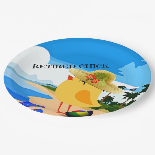 Kiep, kleurrijk design papieren bordje (Gekanteld)