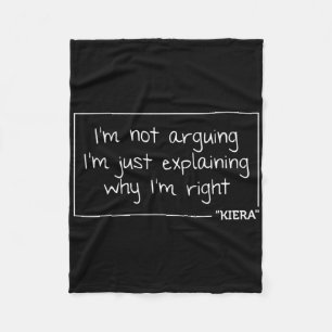 Kiera Gift Quote Gepersonaliseerde Naam Grappige V Fleece Deken