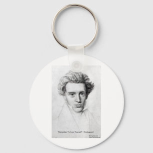 Kierkegaard "Houd van jezelf" Liefdescadeaus Etc Sleutelhanger