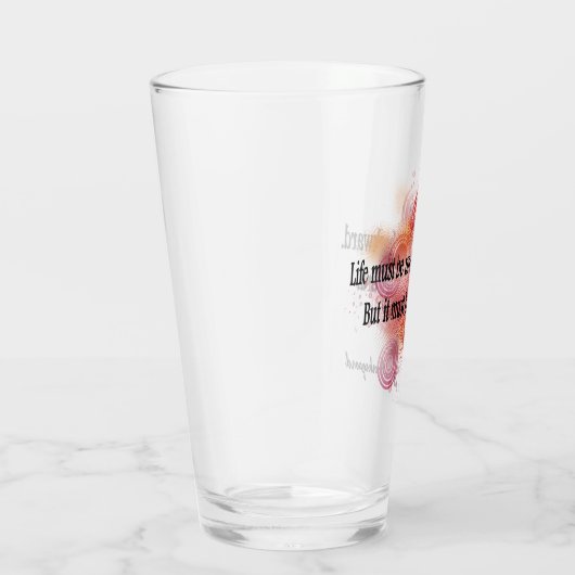 Kierkegaard quote glas (Rechts)