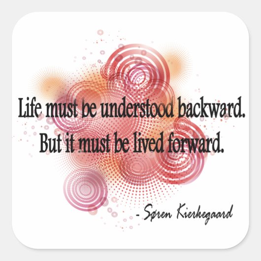 Kierkegaard Vierkante Sticker (Voorkant)