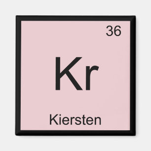 Kiersten  Naam Chemie Element Periodiek Systeem Magneet