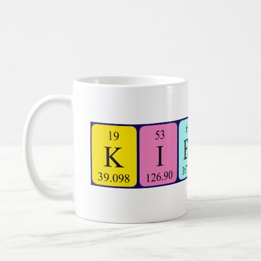 Kierstin nom de table périodique mug (Gauche)