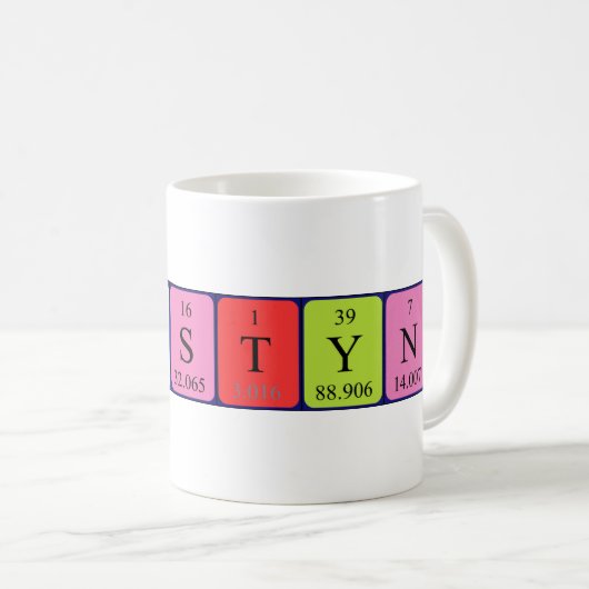 Kierstynn nom de table périodique mug (Devant droit)