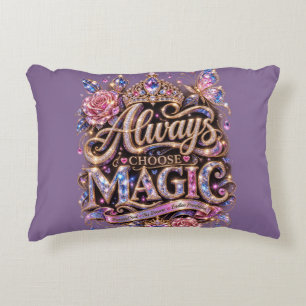 Kies Altijd Magische Glitter Kristal Ontwerp Accent Kussen