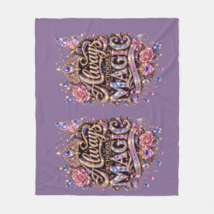 Kies Altijd Magische Glitter Kristal Ontwerp Fleece Deken