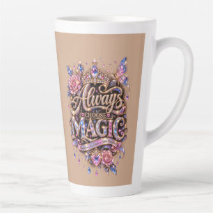Kies Altijd Magische Glitter Kristal Ontwerp Latte Mok