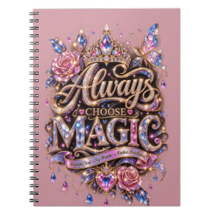 Kies Altijd Magische Glitter Kristal Ontwerp Notitieboek