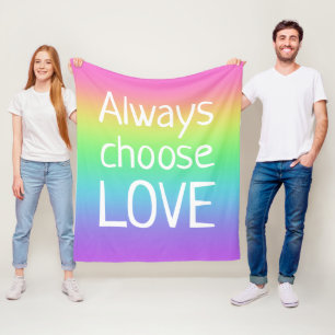 Kies altijd voor de liefdesregenboogvlies fleece deken