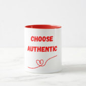 Kies Authentiek - Minimalistische kunst van de har Mok (Midden)