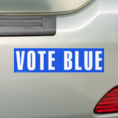 'KIES BLAUW' bumpersticker (Op auto)