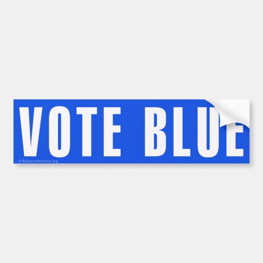 'KIES BLAUW' bumpersticker (Voorkant)