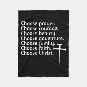 Kies Christus Gebed Moed Schoonheid Familie, Adven Fleece Deken