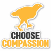 Kies Compassie, Vegan Activism, Sticker (Voorkant)