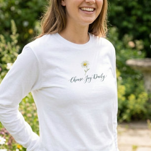 Kies Dagelijkse Witte Madeliefjes Esthetiek T-shirt