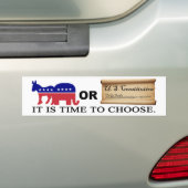 Kies de Bumpersticker Grondwet (Op auto)