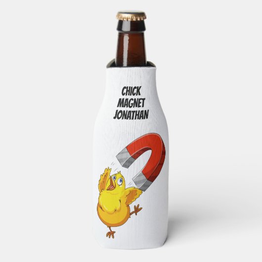 Kies de douanenaam Chick Magnet Flesjeskoeler (Fles Voorkant)