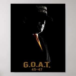 Kies de Geit Donald Trump 2024 45 47 Silhouet Poster