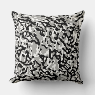 Kies de kleur "B/W marmer" design kussen 1