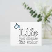 Kies de kleur van je leven briefkaart (Staand voorkant)