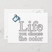 Kies de kleur van je leven briefkaart (Voorkant / Achterkant)