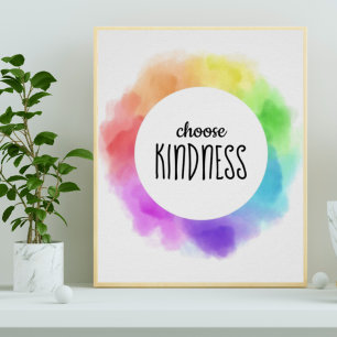 Kies de Rainboogwolken van het Citaat van de Kindn Poster