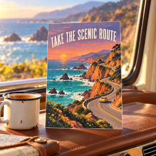 Kies de Schilderachtige Route Kunstprint Poster