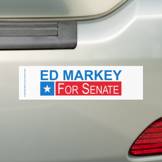 Kies Ed Markey Bumpersticker (Op auto)