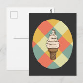 Kies een aroma: Retro Ice Cream Cone  Briefkaart (Voorkant / Achterkant)
