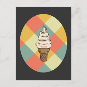 Kies een aroma: Retro Ice Cream Cone Briefkaart
