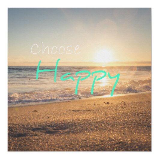 "Kies een gelukkig Poster" Perfect Poster (Voorkant)