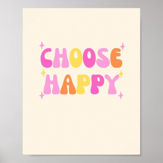 Kies een Happy Quote Poster (Voorkant)