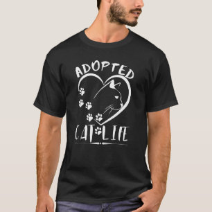 Kies een kat Adoptie Kat Voor het leven pootafd T-shirt