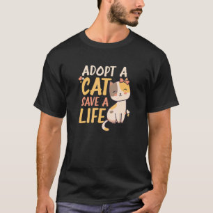 Kies Een Kat Red Een Leven Kat Adoptie T-shirt