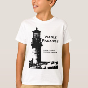Kies een kleur - een levendige paradise vuurtoren t-shirt