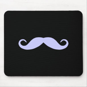 Kies Een Kleur Snor op Zwart Muismat