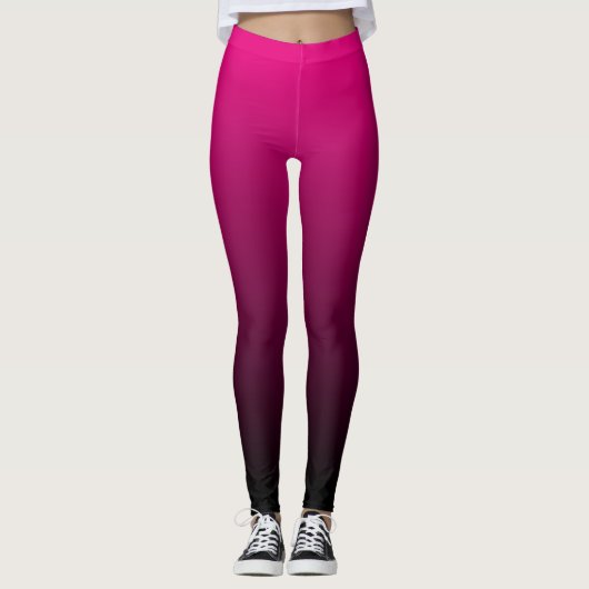 Kies een kleur zwart ombre leggings (Voorkant)