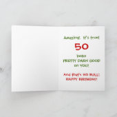 Kies een leeftijd Verjaardag Koe Kaart (Binnen)