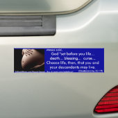 Kies een leven bumpersticker (Op auto)
