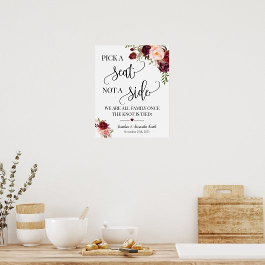 Kies een stoel die geen zijtrouwceremonie is, mars poster (Keuken)