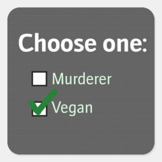 kies één vegan Sticker Blad
