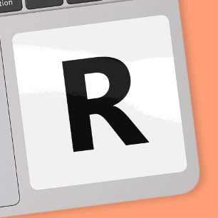 Kies een willekeurige letter Lettertype: openen Sticker